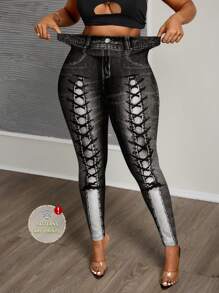 Slaydiva Casual High Waist Skinny Women's Long Leggings, Suitable For Spring/Autumn Outfits, Fashionable - Dark Grey - View 1