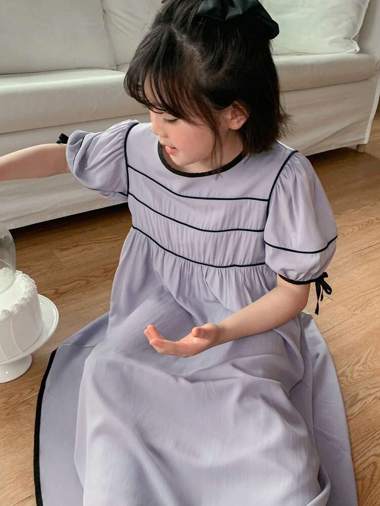 Tween Girl Round Neck Sleeveless Chiffon Fairy Dress, Summer,Back To School Clothes