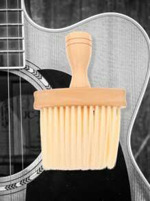 SHEIN 1pc Wooden Handle Cleaning Brush, Long Bristle Brush For Cleaning Car Air Conditioning Outlet, Interior Cracks