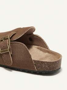 Cozy Pixies 幼儿/婴儿可爱包头休闲一脚蹬凉鞋，时尚百搭，适合春夏季 - 棕色 - 查看 6