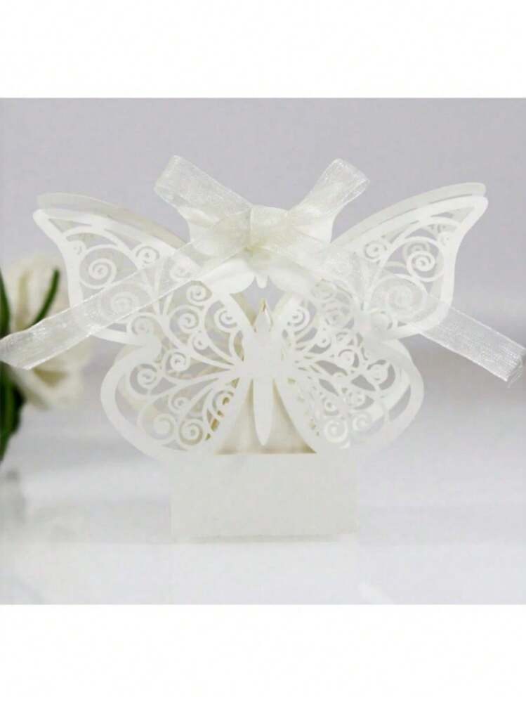 20 piezas Cajas de regalo con corte láser de mariposa DIY para bodas, cumpleaños, cajas de dulces con cintas, lindas cajas de chocolate para favores de boda, fiesta de cumpleaños, Día de la Madre, Pascua, graduación, despedida de soltera, artículos de boda, suministros para fiestas, decoraciones del Día de San Valentín, Día de San Valentín, cumpleaños, Día de la Madre, Pascua, decoraciones de graduación, despedida de soltera, artículos de boda, suministros para fiestas, decoraciones de baby shower, decoraciones de Ramadán, despedida de soltera, decoraciones del Día de San Patricio, decoración de habitaciones, regalos para invitados de boda, cajas de regalo - Beis - Añade 5