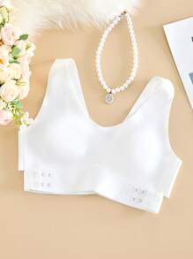 NudeFit 1 pieza Sujetador bandeau sin acolchado, elegante, transpirable y cómodo con espalda cruzada para mujer