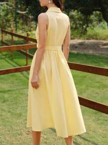 Vintamour Vintage Elegant Women's Dress With Pockets Embroidered Belt Summer Outfits For Women Summer Dresses For Women Easter Dress Women Spring Outfits For Women Summer Clothes Vacation Outfits Women Wedding Guest Dress Women Spring Dresses For Women Dresses For Women Summer Sun Dresses For Women Dresses For Women Elegant Vacation Outfits Woman Birthday Dresses For Women Vacation Dress Floral Dress Women Yellow Dresses For Women Casual,Butter Yellow,Bohemia - Yellow - View 6