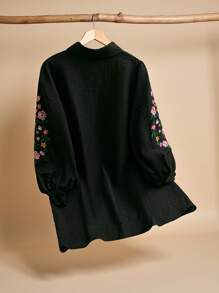 Modelyn Damski top w stylu arabskim, swobodny, w dużych rozmiarach, prosty i modny do codziennego noszenia