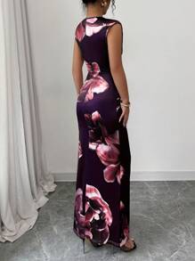 Selianne 休闲圆领无袖花卉印花简约优雅女装 - 彩色 - 查看 2