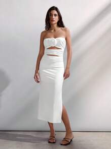 Maija Nuovo abito estivo 2015 per festival musicali, feste di laurea, vacanze al mare, brunch, crociere, con stile boho vintage, tubino con decorazioni floreali 3D, elegante abito midi da cerimonia per matrimoni e occasioni speciali