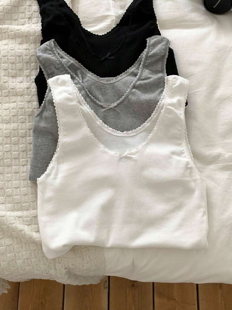 Women's Deep V-Neck Fitted Camisole Undershirt Tank Tops