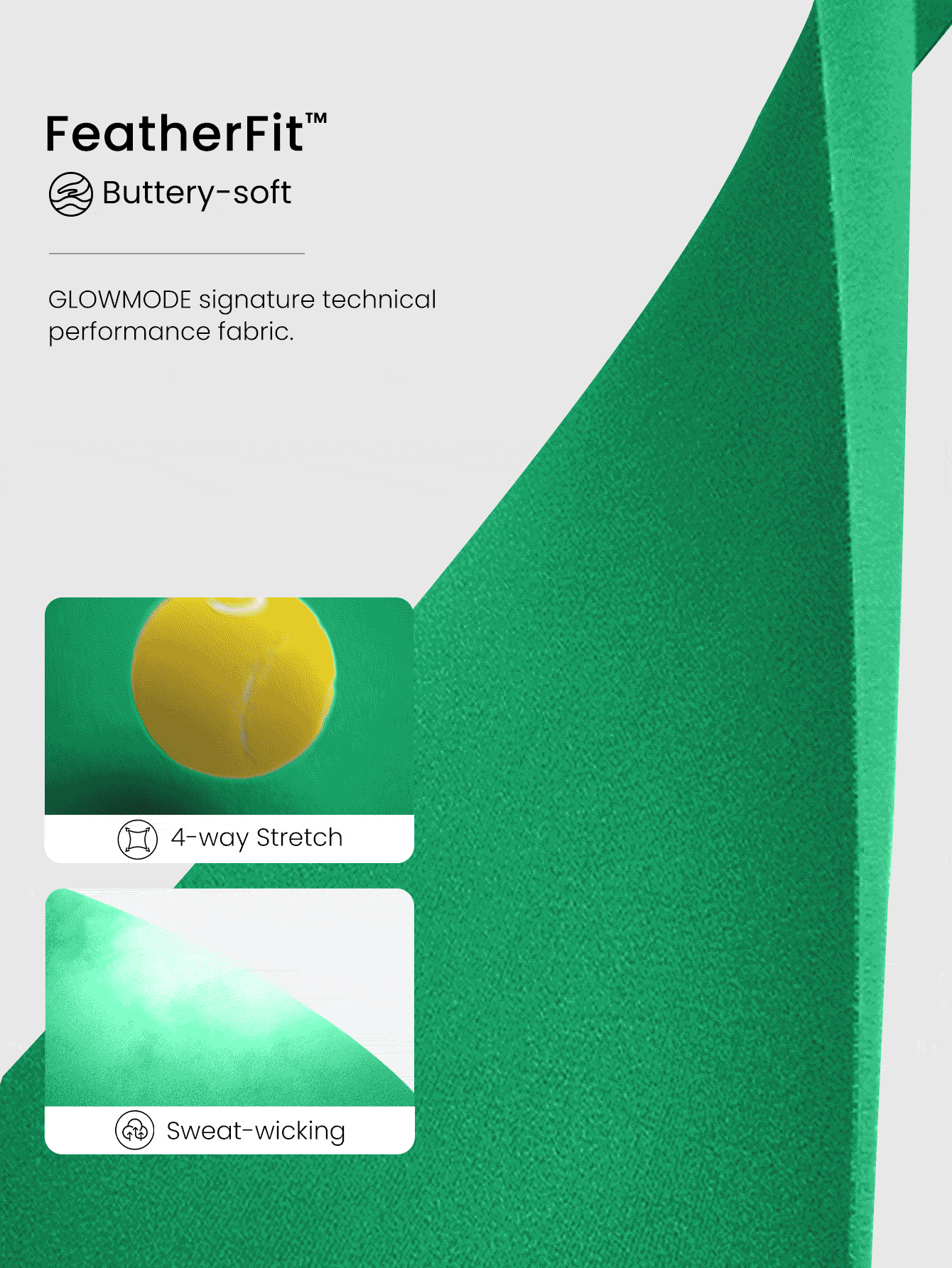 GLOWMODE Quần short đạp xe chống trượt FeatherFit™ 4.3" Không đường may phía trước, tác động thấp, chạy bộ, tập luyện mùa hè - màu xanh lá - Xem 6