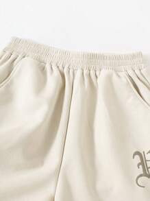 SHEIN Explorewe 1pc Boys' Casual Loose Basic Summer Sports Shorts - Apricot - View 3