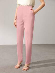 MOTF PREMIUM PRESS CREASE TAILORED SUIT PANTS - Pink - View 3