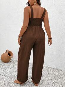 SHEIN Clasi 大码纯色简约时尚夏季连体裤