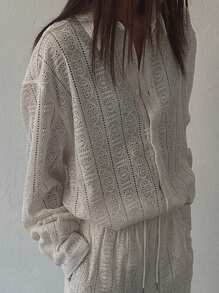 DAZY Strukturiertes Stoffhemd im Oversized Kragen Street Style