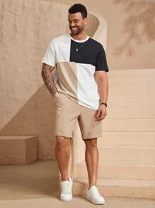 EASEVO Shorts casuales holgados de tejido de waffle para hombre de talla grande