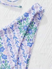 Swim Mod 1pc Simple & Fashionable Wireless Bikini Swimwear, Suitable For Summer - Multicolor - View 5