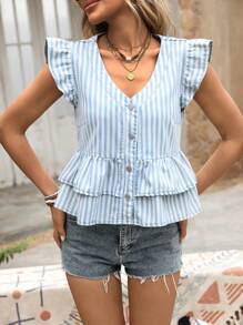 Breezaya Women's Denim Doll-Shaped Sleeveless Top, Minimalist And Fashionable, Suitable For Summer - Light Wash - View 1