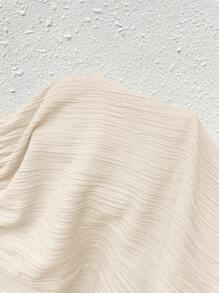 SHEIN Frenchy 夏季休闲宽松短款连体裤，前腰纽扣连体裤 - 杏色 - 查看 6