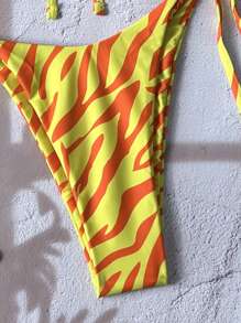 Swim Vcay Random Printed Bikini Two Pieces Swimsuit, For Beach & Vacation - Multicolor - View 3