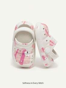 Cozy Pixies 1 双百搭可爱鱼印花透气防滑沙滩凉鞋，夏季 - 白色 - 查看 1