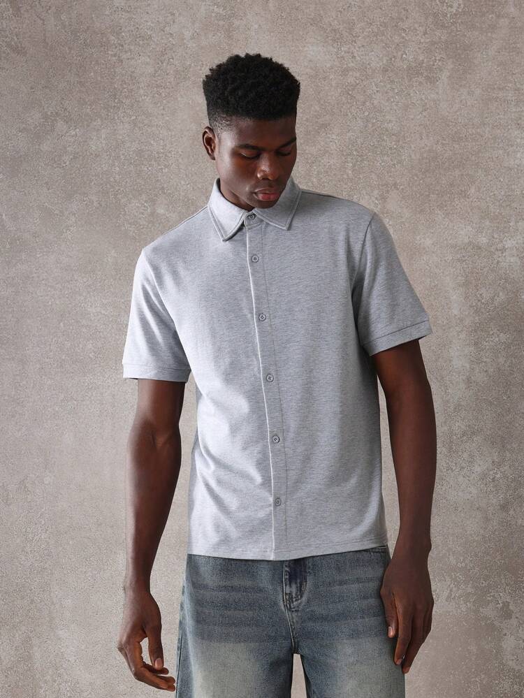 Camicie casual professionali in misto cotone slim fit