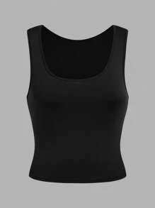 SHEIN MOOSTA 大码春夏三件套：白色短袖衬衫、撞色黑色吊带背心、休闲工装短裤 - 黑與白 - 查看 6