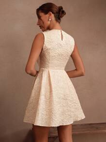 SHEIN Unity Backless Embellished Summer, Beach, Festival, Holiday Dress For Women - Beige - View 2