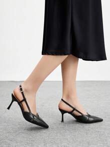 CUCCOO BIZCHIC Women Pointed Toe High Heel Pumps, Sexy Thin Heels, Outdoor/Commute/Red Formal Party Evening Shoes Spring Shoes - Black - View 5