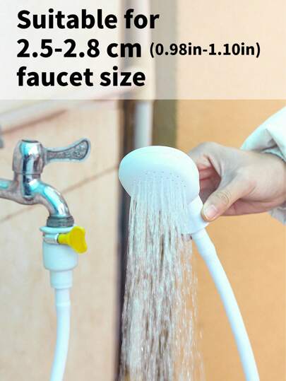 1 件水龙头洗发花洒，便携式水龙头水槽软管附件，手持淋浴喷头，适用于多种规格的水龙头，用于洗澡、宠物、洗发、冲洗蔬菜狗清洗喷雾器、美容用品、多用途水龙头，易于安装圣诞节节日礼物赠送家庭浴室装饰夏季浴室配件