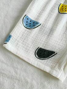 Vintaside Kids 2pcs/Set Baby Boys' Cute Watermelon Pattern Short Sleeve T-Shirt And Shorts Set - Multicolor - View 6