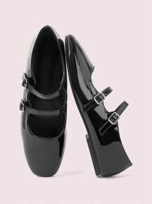 CUCCOO DOLLMOD Women's Casual Flat Slip-On Shoes, Elegant Vintage Style For Summer, Dating, Going Out For Christmas - Black - View 9