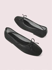 CUCCOO DOLLMOD Women's Comfortable Brown Faux Suede Square Toe Flats