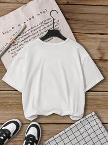 GraphicGems Camiseta de manga corta con cuello redondo estilo casual con estampado de lazo para niñas preadolescentes - Blanco - Ver 2