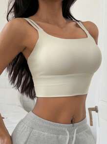 DAZY 女士轻质塑形纯色简约套头运动文胸