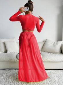 SHEIN Swim Copricostume da spiaggia per donna