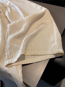 Flirla Women Plus Size Elegant Minimalist Solid Color Wide Leg Pants Fall Cloth For Women - Apricot - View 5