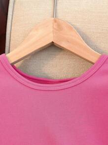 Set casual 2 buc. Vesta si pantaloni scurti pentru fete Tween - Roz - Vizualizare 5