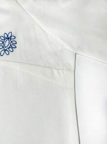 INAWLY 大码图案休闲衬衫，波西米亚风格度假上衣