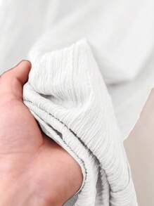 CosyJoli 大码女装新款春夏商务休闲女士海滩情人节风格时尚通勤优雅长裤，口袋长裤，海滩度假薰衣草大学生情人节夏季裤子 - 白色 - 查看 8