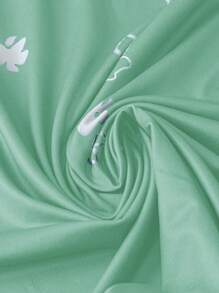 Plus Floral Print Tank Top For Summer Vacation Graphic Tees Women Tops - Green - View 3