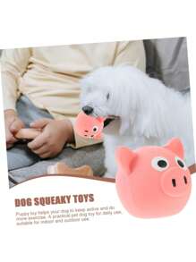 1pc Pig Design Pet Sound Toy For Dog And Cat For Interaction - Pink - View 8