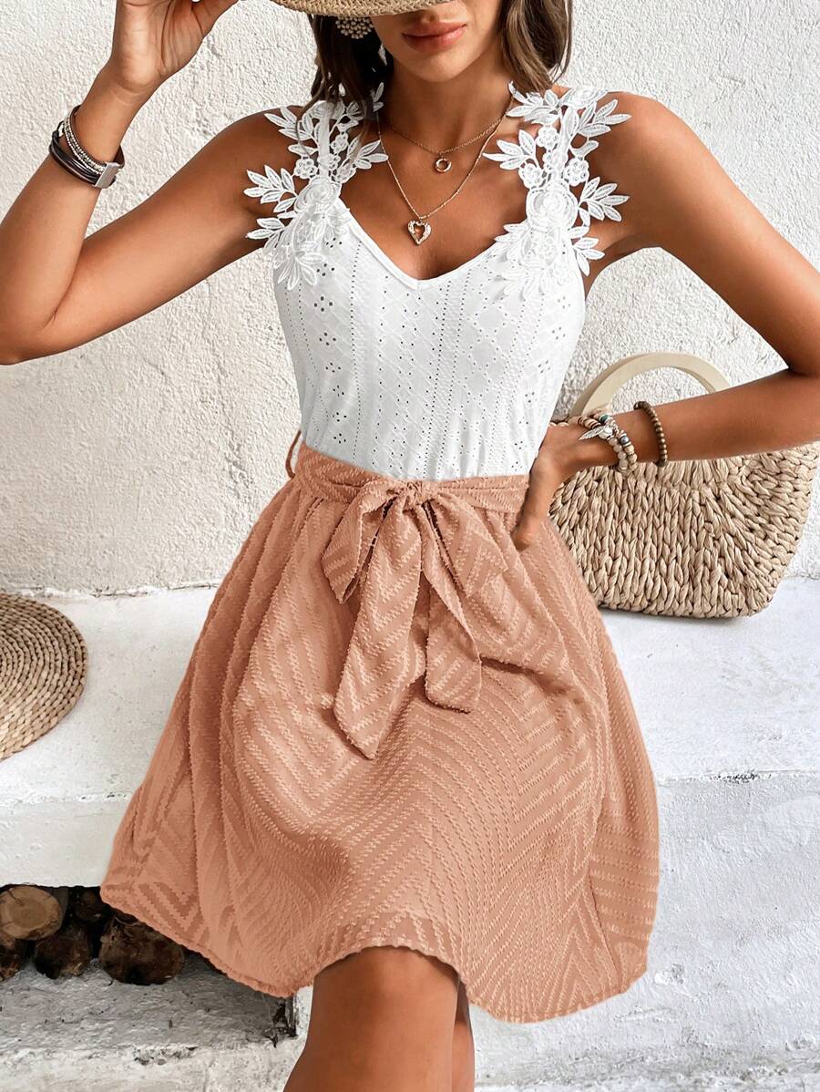 SHEIN Frenchy Women's Solid Color Cami Vacation Dress, Simple & Fashionable, Suitable For Summer,Summer Dresses For Women Pink Casual - Dusty Pink - View 1