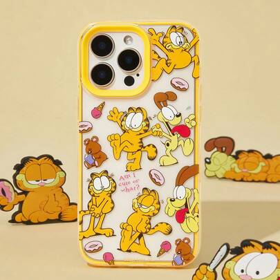 GARFIELD | SHEIN 可爱猫狗图案可拆卸手机壳，适用于 11 - 17 Pro Max，礼物