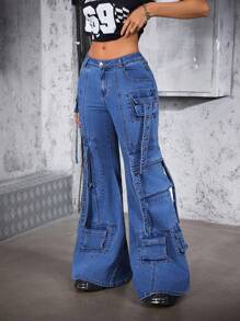 SHEIN ICON 女士简约时尚牛仔裤，适合夏季