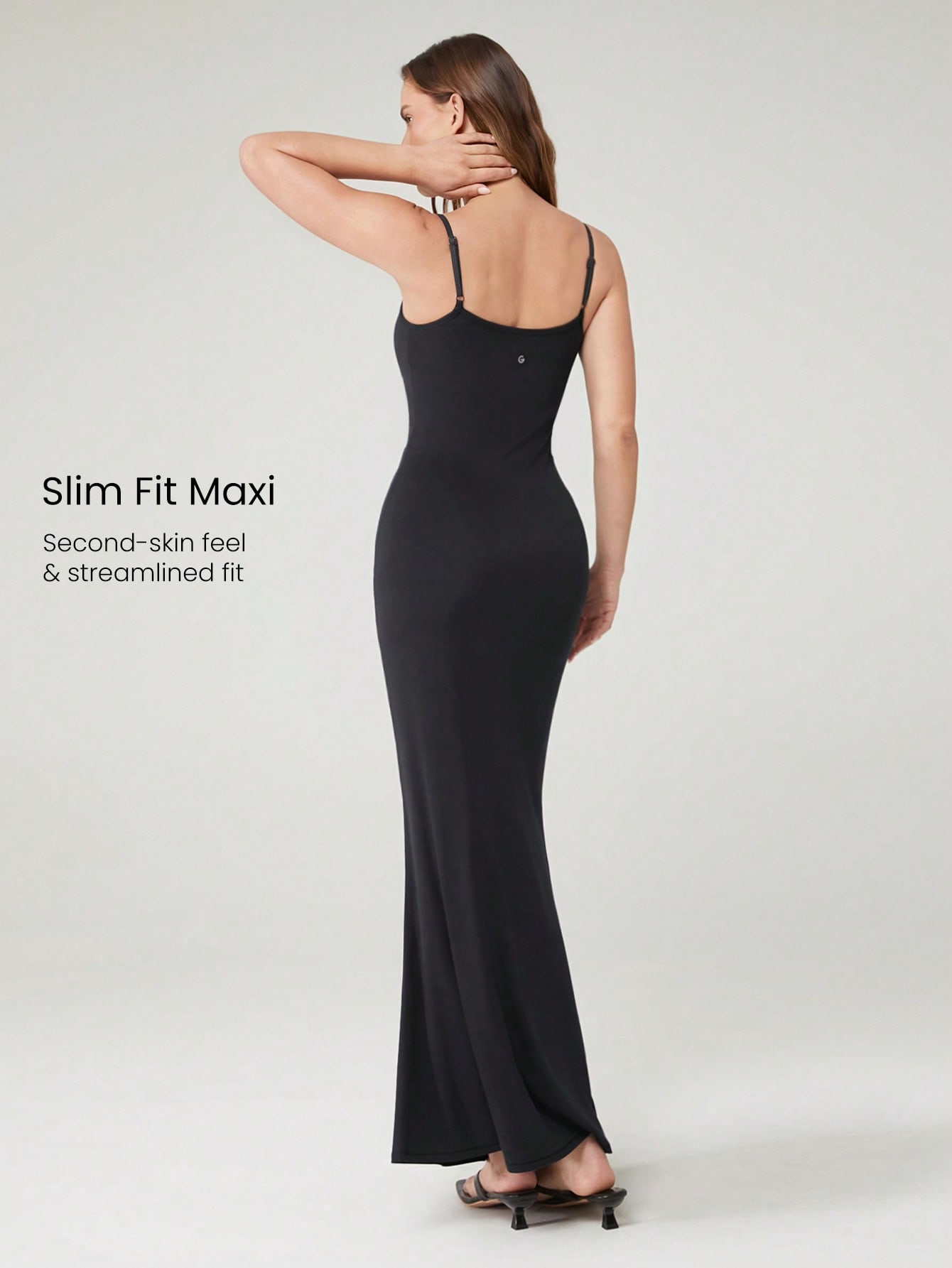 Modal Silky Smooth Tummy Control Peekaboo Seamless Sculpted Silhouette  Adjustable Straps Maxi Dress With Built-In Shorts Side Pockets Non-Slip  Grips Daily Casual Wear Removable CupsGlowmode