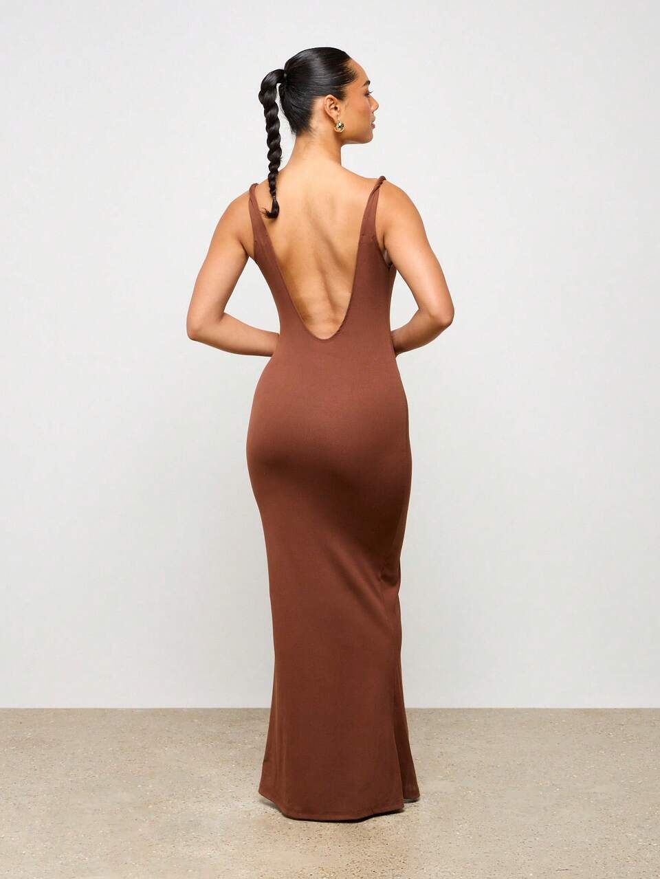 Spaghetti Strap Ribbed Bodycon Maxi Dress