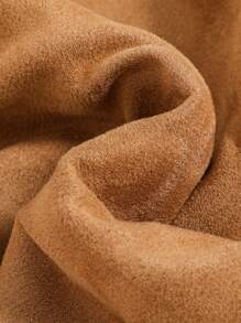 SHEIN 男婴无袖厚背心，带保暖内衬和彩色设计 - 棕色 - 查看 6