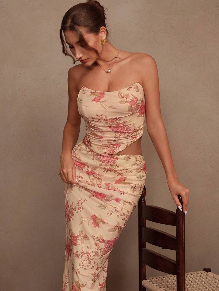 Women Ditsy Floral Crop Camisole Tank Top, Sexy For Summer, Beach, Festival, Holiday