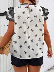 SHEIN Clasi Áo sơ mi tay ngắn thường ngày họa tiết ngẫu nhiên cỡ lớn, mùa hè - Nhiều màu - Xem 2