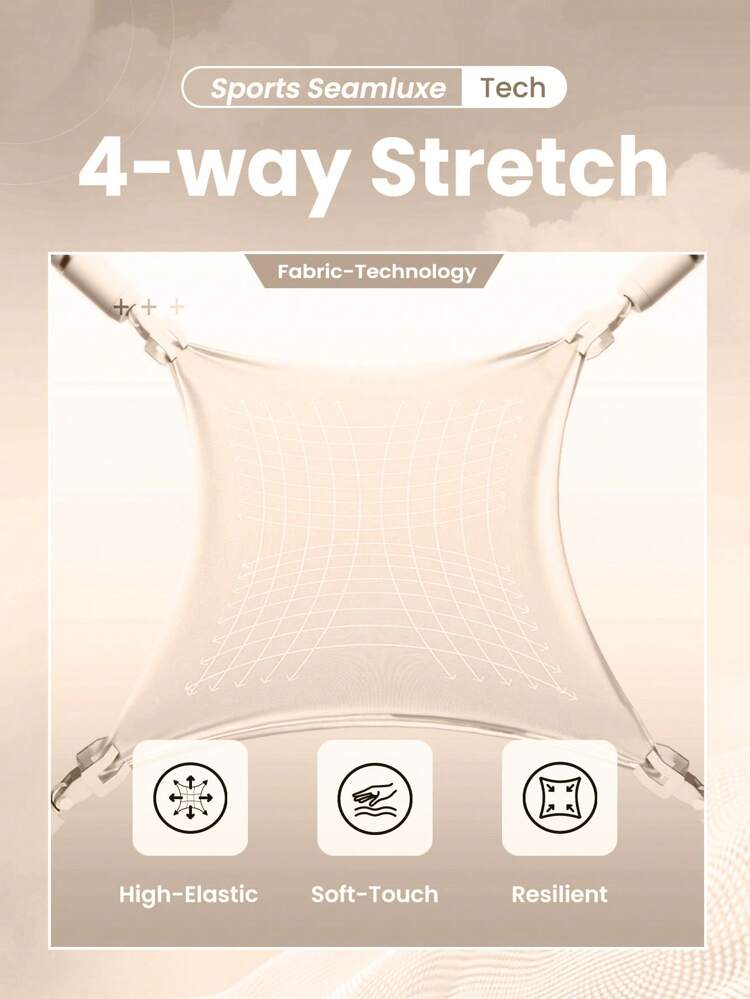 Sport Studio High Waisted Seamless Slim Leggings For Women - Resilient Soft Touch Breathable 4-Way Stretch Legging For Running Cycling Yoga Pickleball Exercise Casual