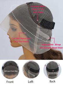 360 巧克力棕色直发蕾丝前假发真人发 16-28 英寸透明蕾丝前假发带婴儿发 150% 密度 - S2 - 查看 8