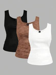 EMERY ROSE Camisola y top sin mangas de tejido de gofre ligero y transpirable, adecuado para el verano, tallas grandes